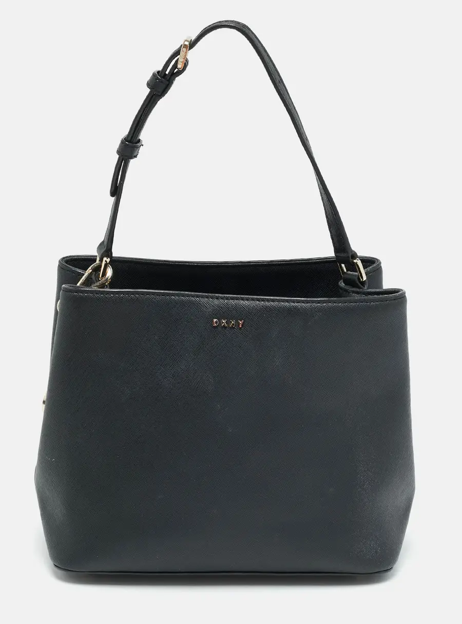 Dkny Bryant Park Black Leather Bucket Bag