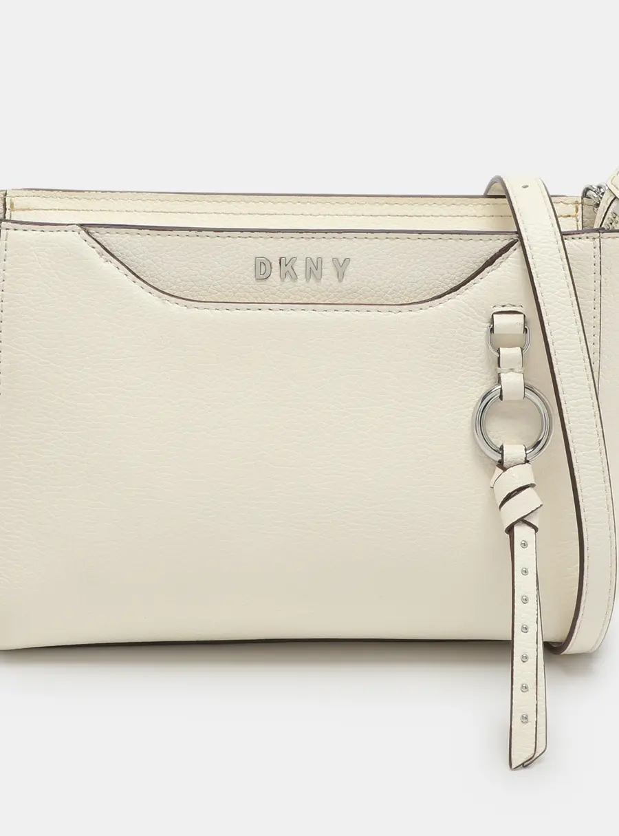 Dkny Lola White Leather Crossbody Bag