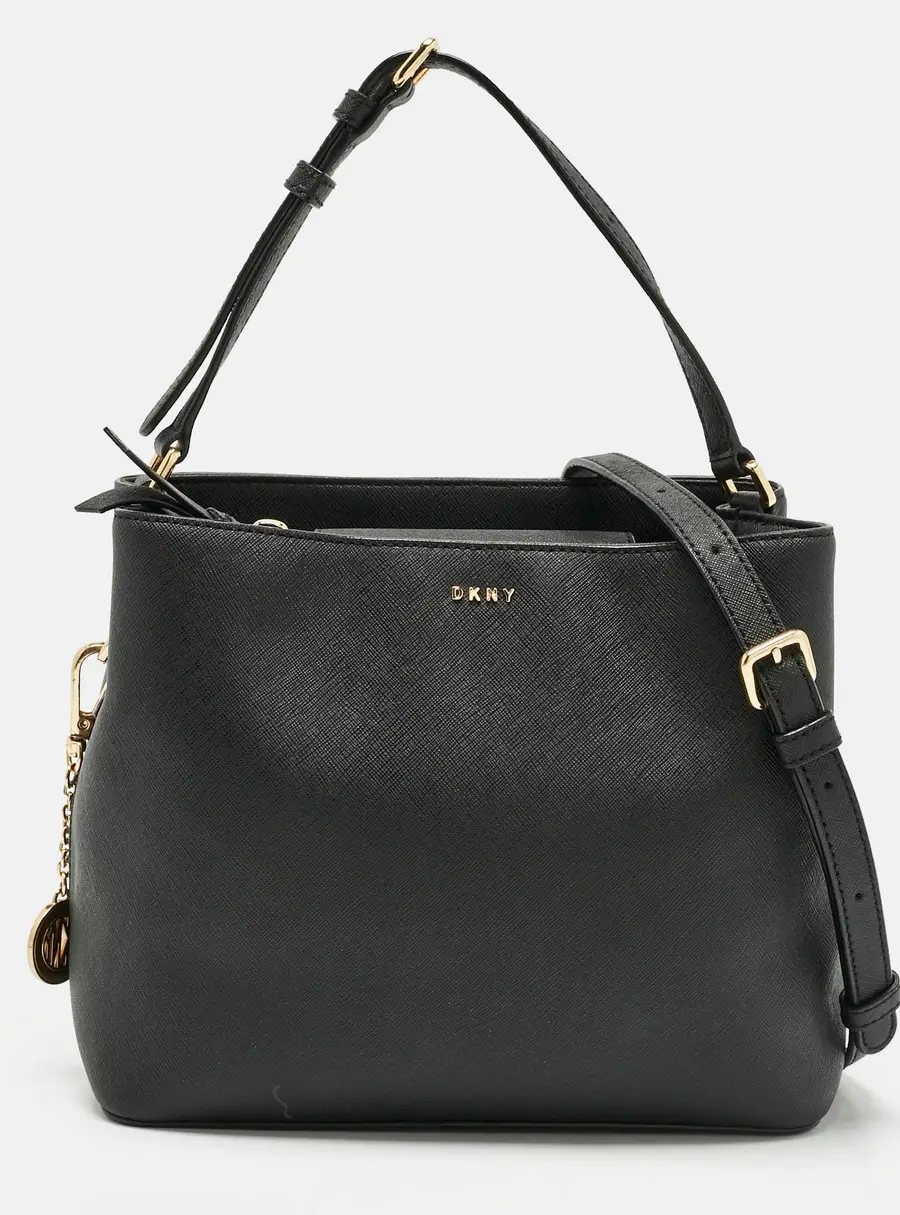 Dkny Bryant Park Black Leather Bucket bag