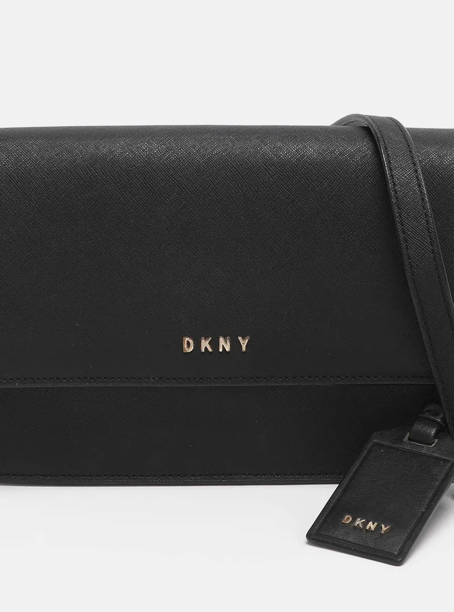 Dkny Black Leather Crossbody Bag