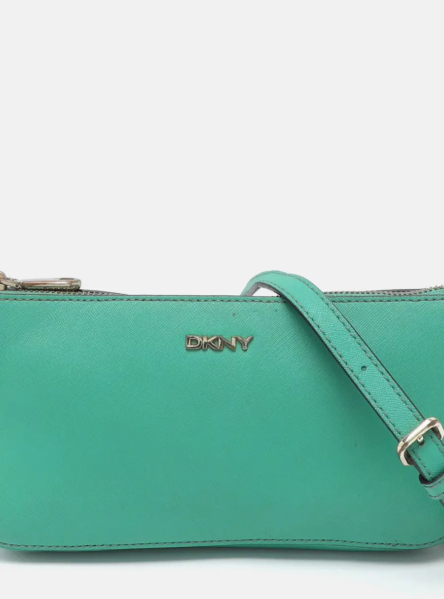 Dkny Bryant Park Green Leather Crossbody Bag