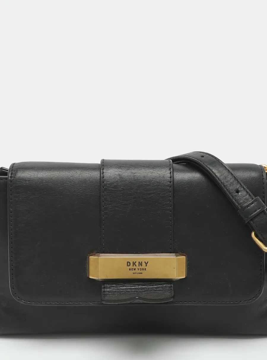 Dkny Black Leather Crossbody Bag