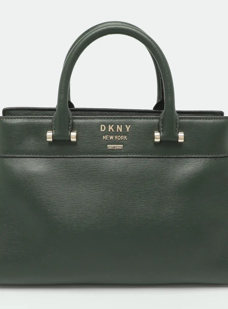 Dkny Bryant Avenue Green Leather Satchel