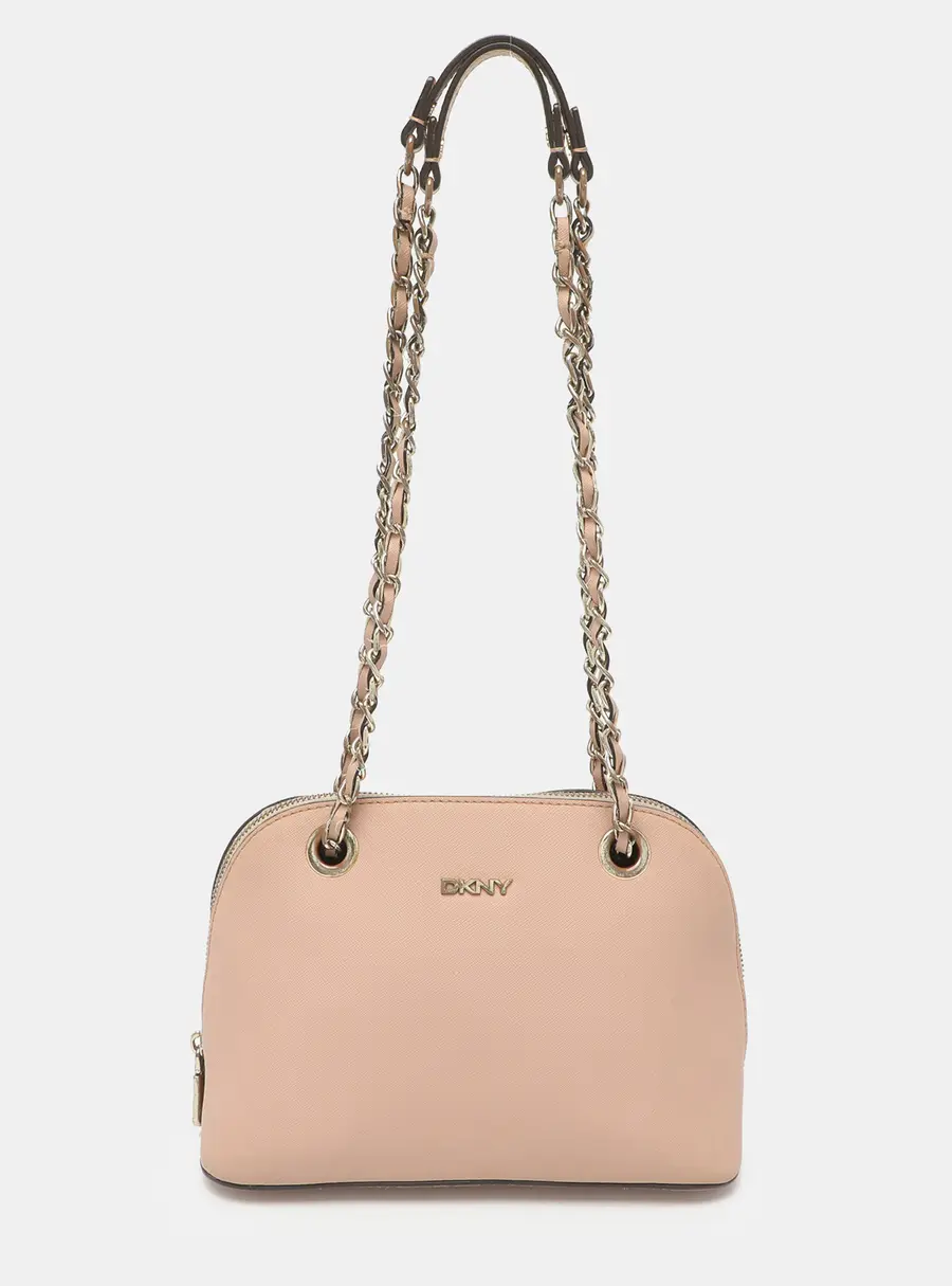 DKNY Pink Leather Shoulder Bag