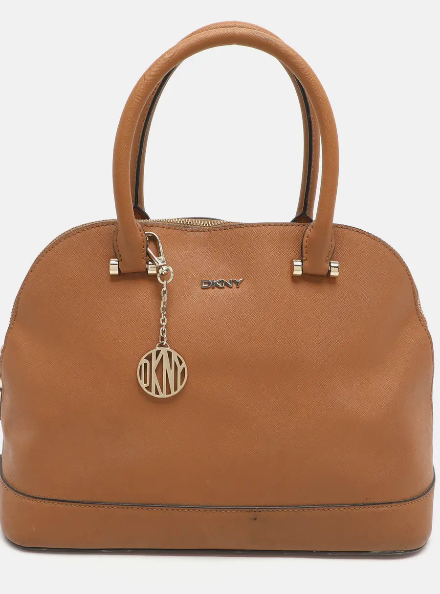 Dkny Bryant Brown Leather Satchel