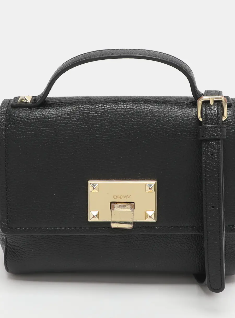 Dkny Black Leather Crossbody Bag