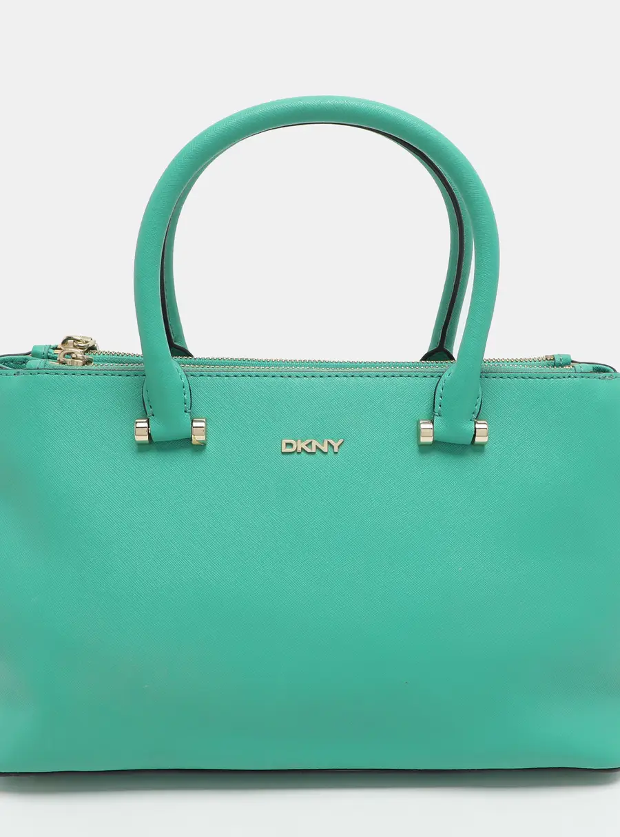 Dkny Bryant Park Green Saffiano Leather Tote