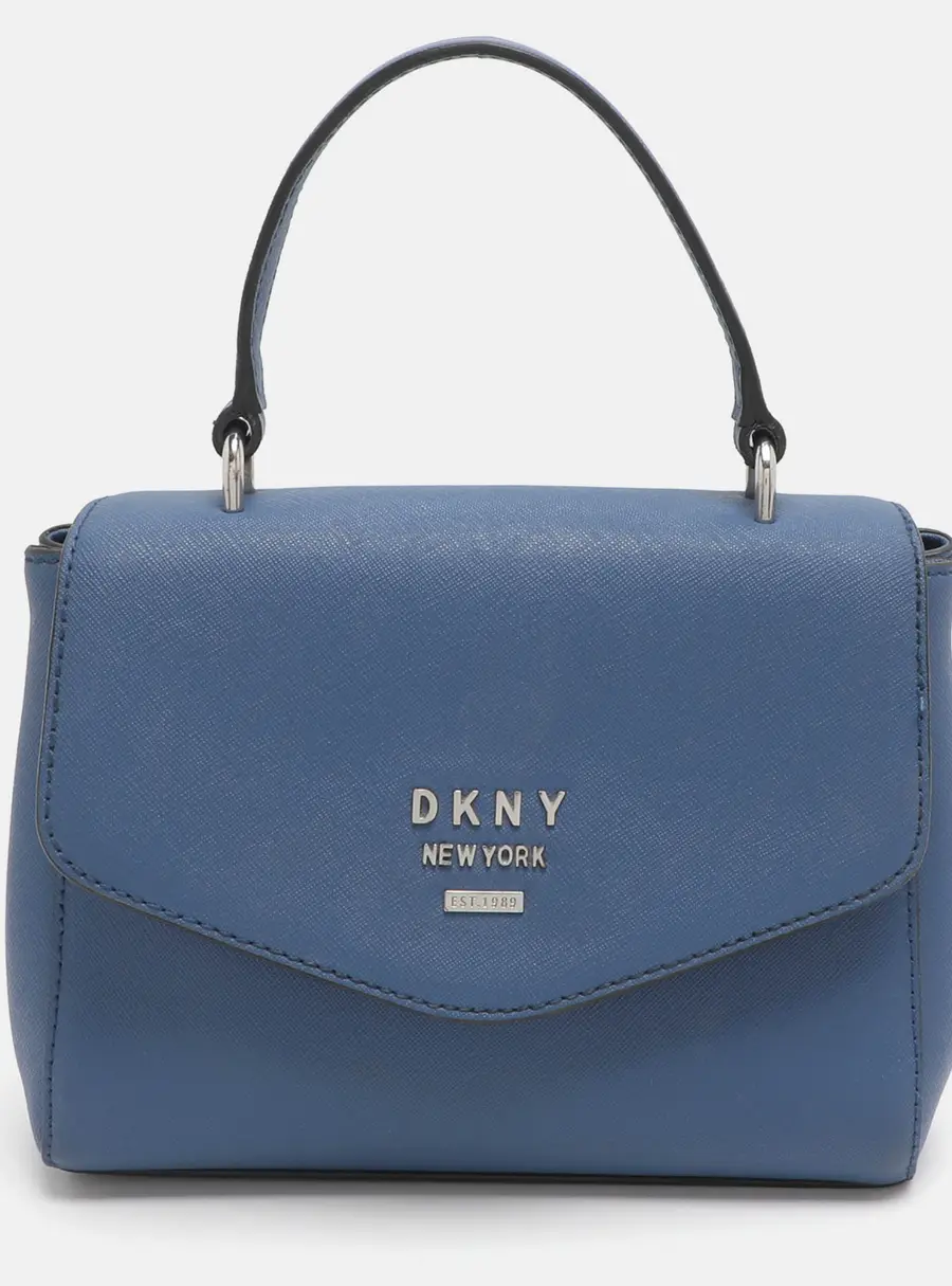 DKNY Blue Leather Top Handle Bag