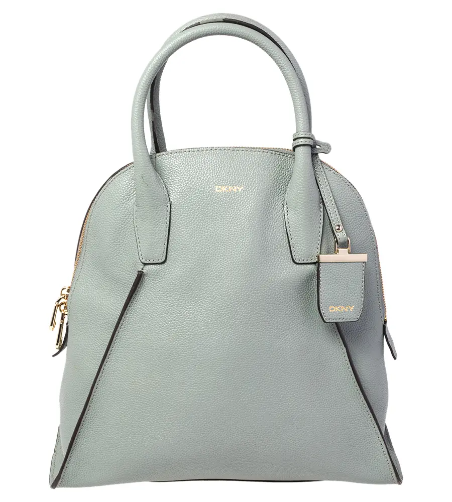DKNY Powder Blue Leather Dome Satchel
