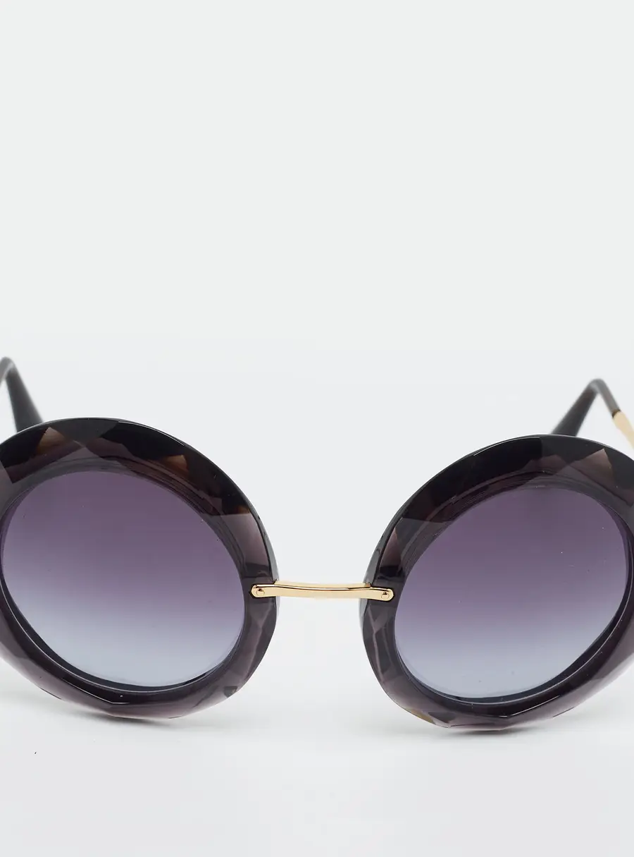 Dolce & Gabbana Grey Gradient DG 6105 Frame Round Sunglasses