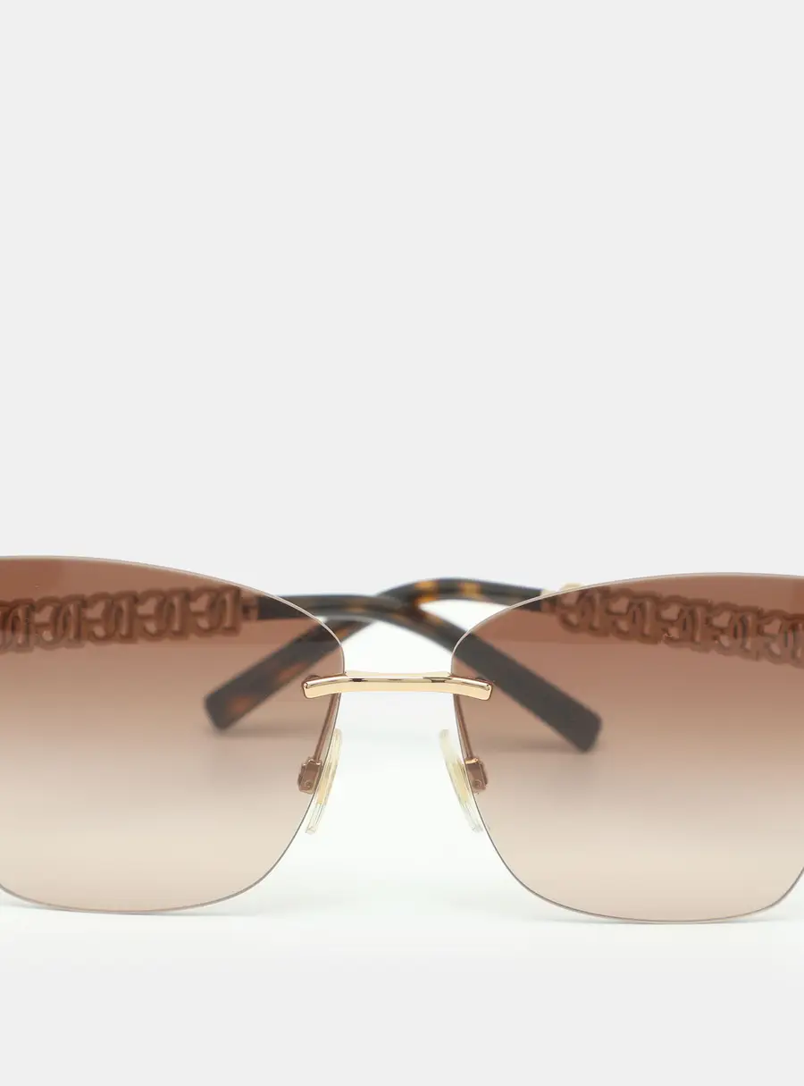 Dolce & Gabbana Gold Tone Metal Rimless Square DG2289 02/13 Sunglasses