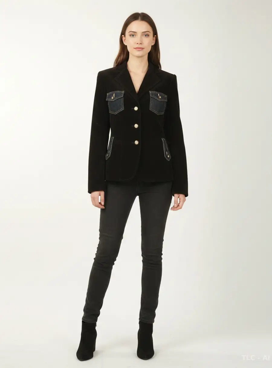 Dolce & Gabbana Brown Corduroy Single Breasted Blazer S