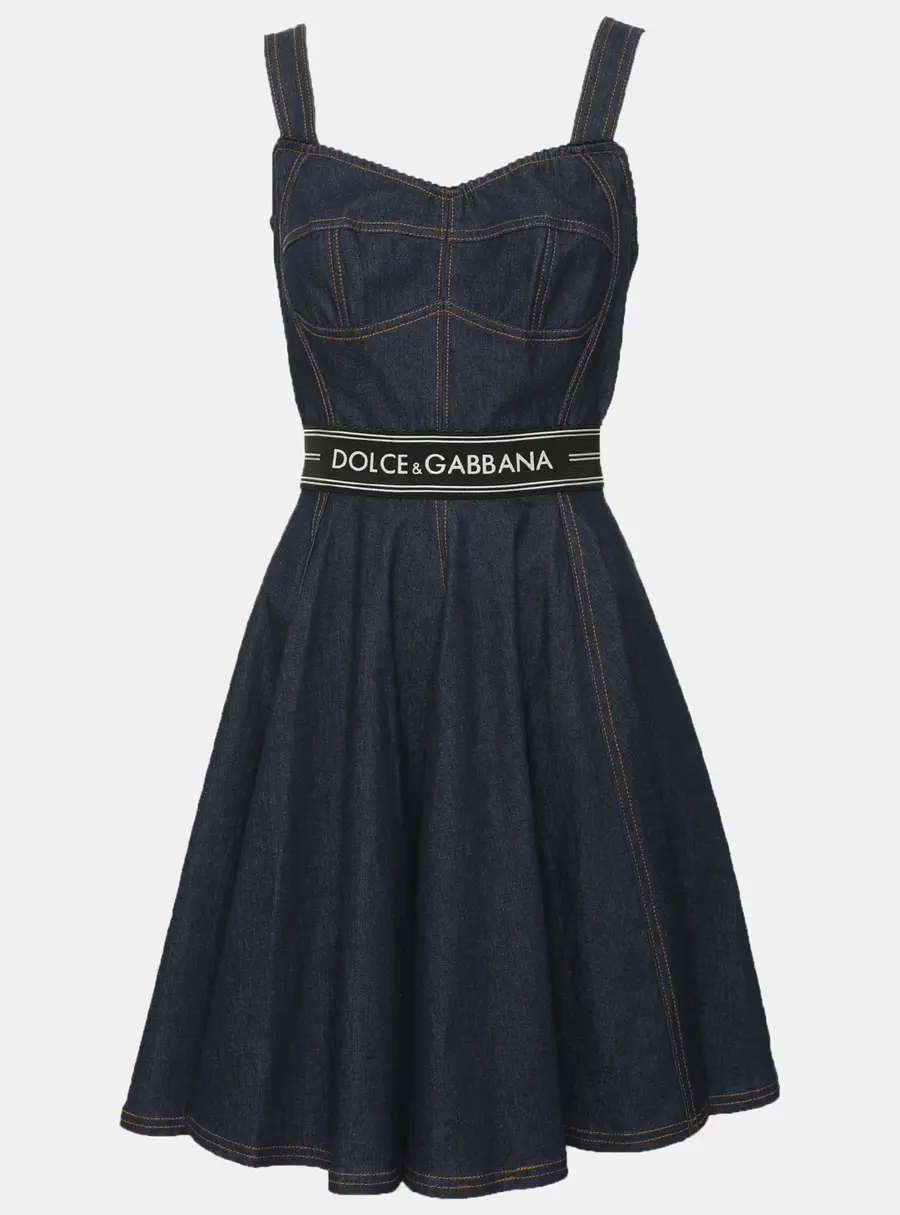 Dolce & Gabbana Indigo Denim Mini Dress S