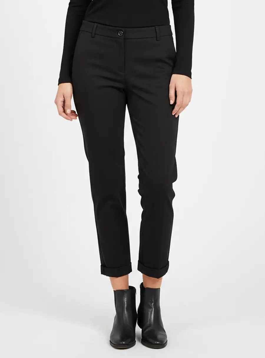 Dolce & Gabbana Black Crepe Side Stripe Regular Fit Pants S