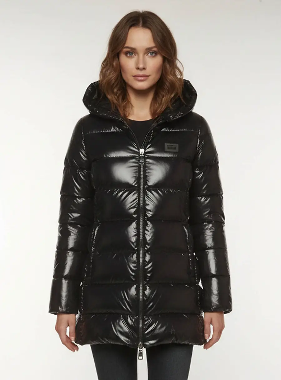 Dolce & Gabbana Black Nylon Long Sleeve Down Jacket S