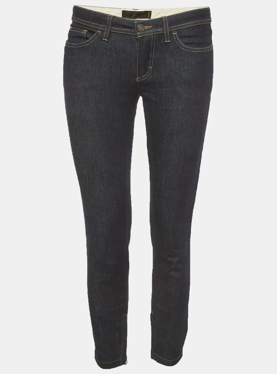 Dolce & Gabbana Indigo Denim Pretty Fit Low Rise Jeans S/Waist 30"