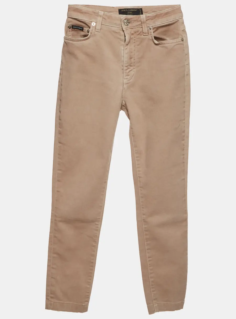 Dolce & Gabbana Beige Denim Skinny Fit Audrey Jeans S