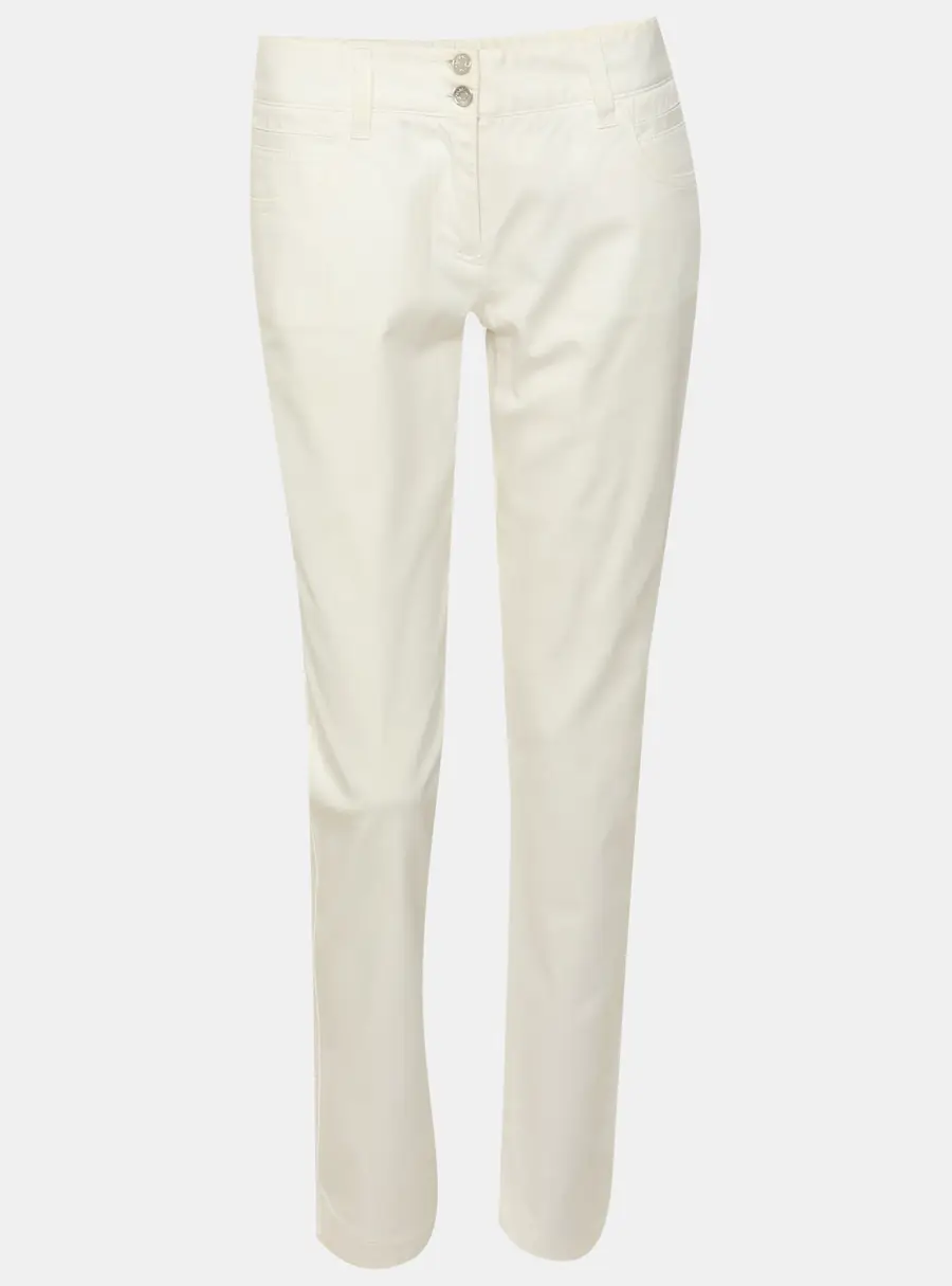 Dolce & Gabbana White Stretch Denim Formal Pants S