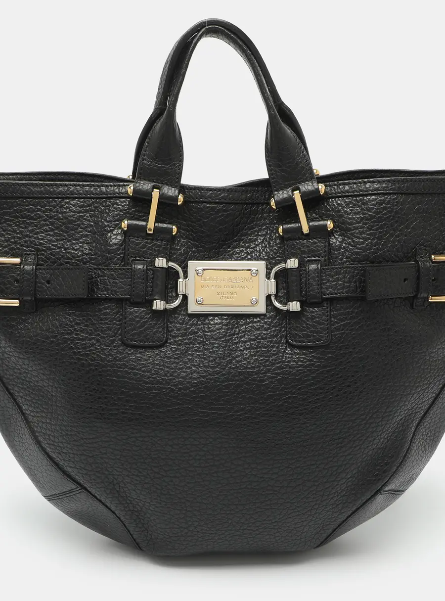 Dolce & Gabbana Miss Mary Black Leather Hobo