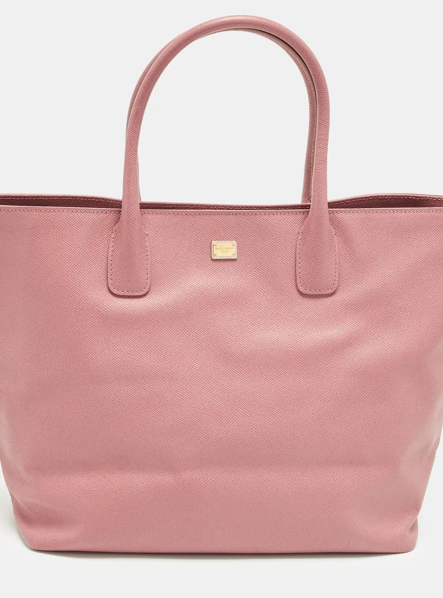 Dolce & Gabbana Miss Alma Old Rose Leather Tote