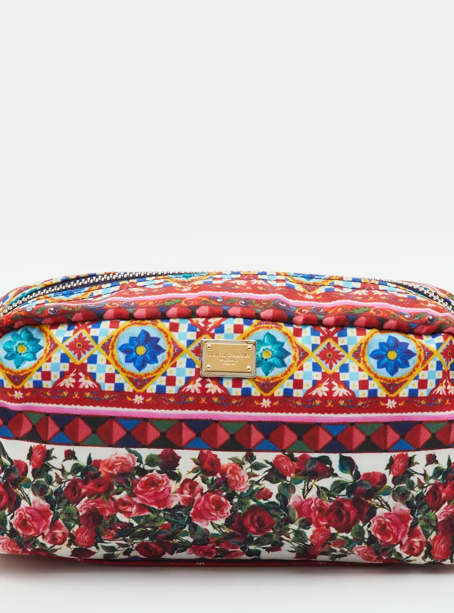 Dolce & Gabbana Fantasy Majolica Multicolor Fabric Pouch Clutch