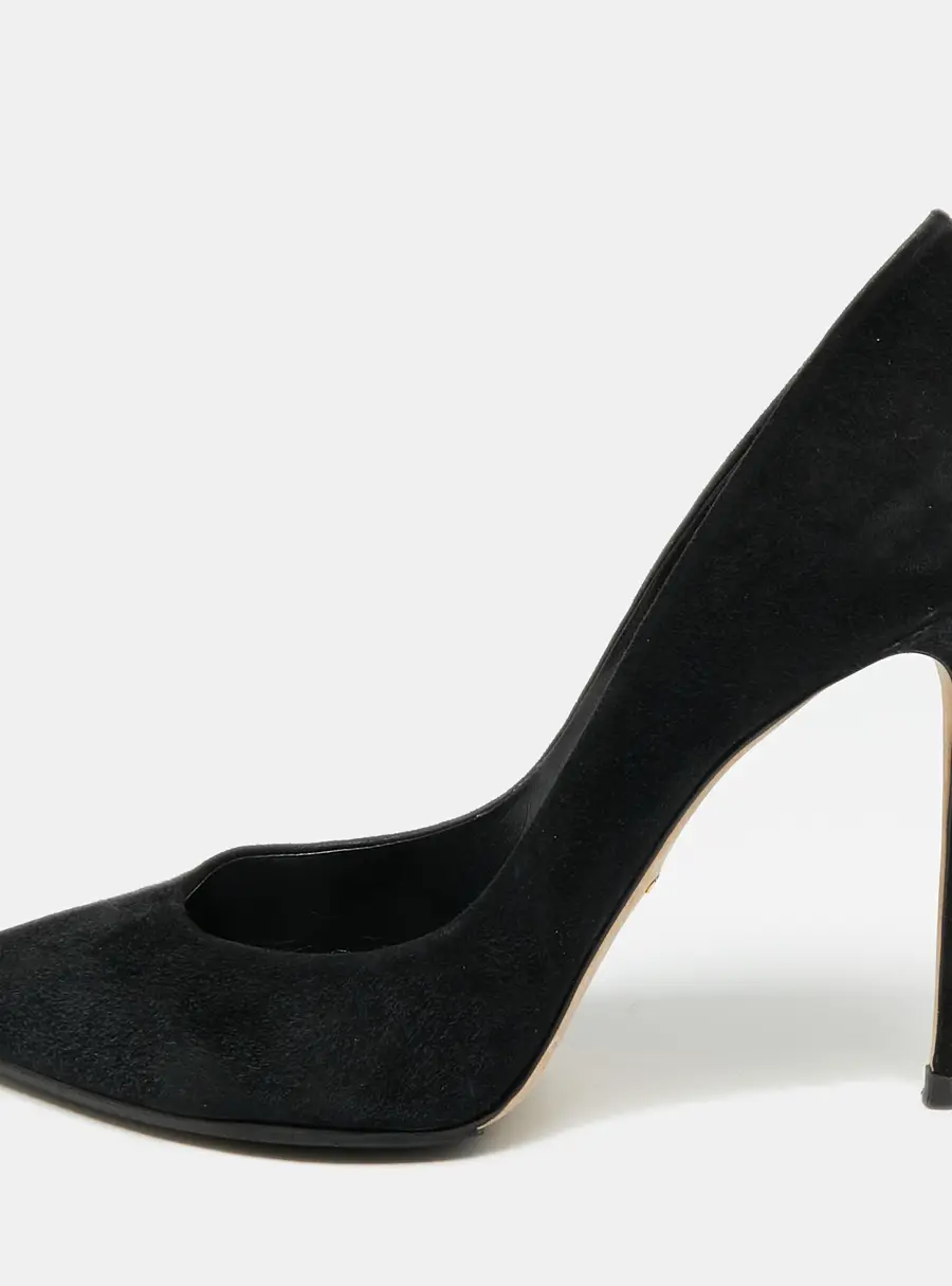 Dolce & Gabbana Bellucci Size 39.5 Black Suede Pumps