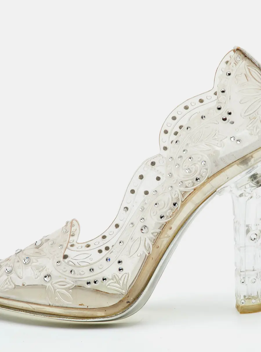 Dolce & Gabbana Cinderella Size 35.5 Transparent PVC Crystal Embellished Pumps
