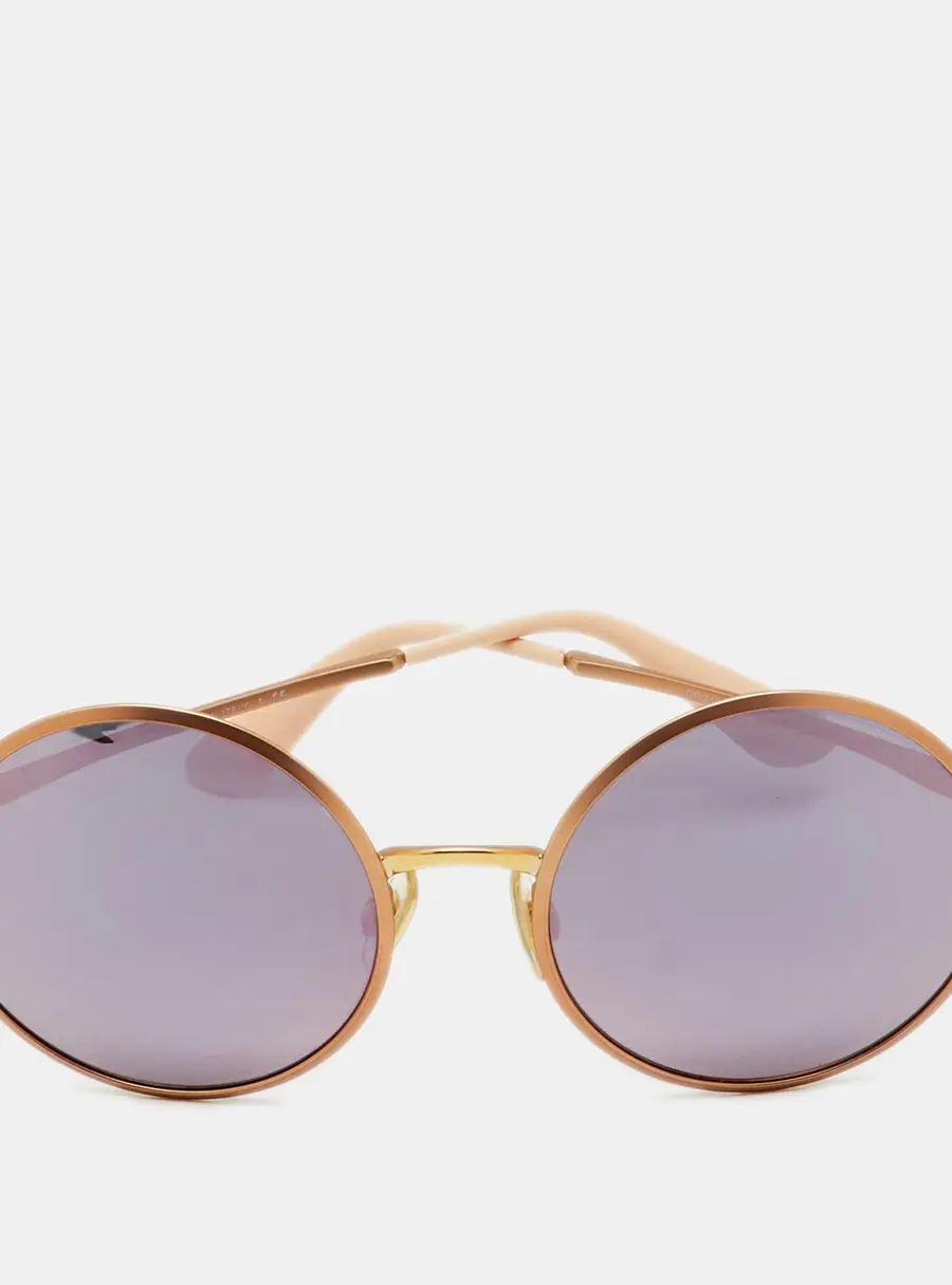Dolce & Gabbana Peach/Black Mirrored DG2155 Round Sunglasses