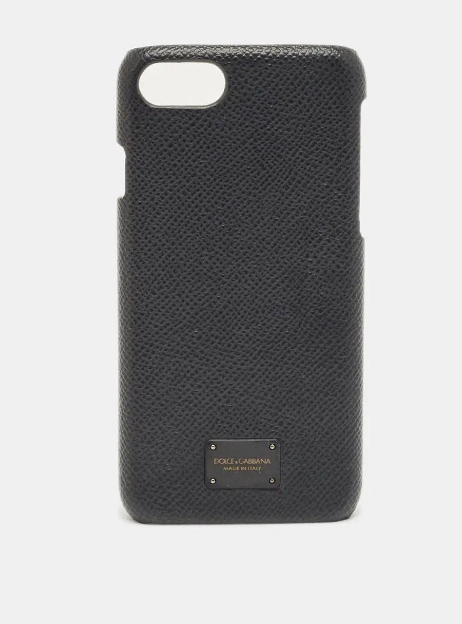 Dolce & Gabbana Phone Cover Black Leather