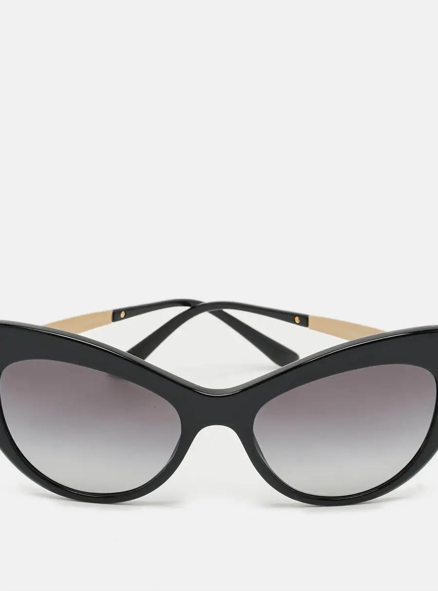 Dolce & Gabbana Black Gradient DG 4307 B Crystal Cat Eye Sunglasses