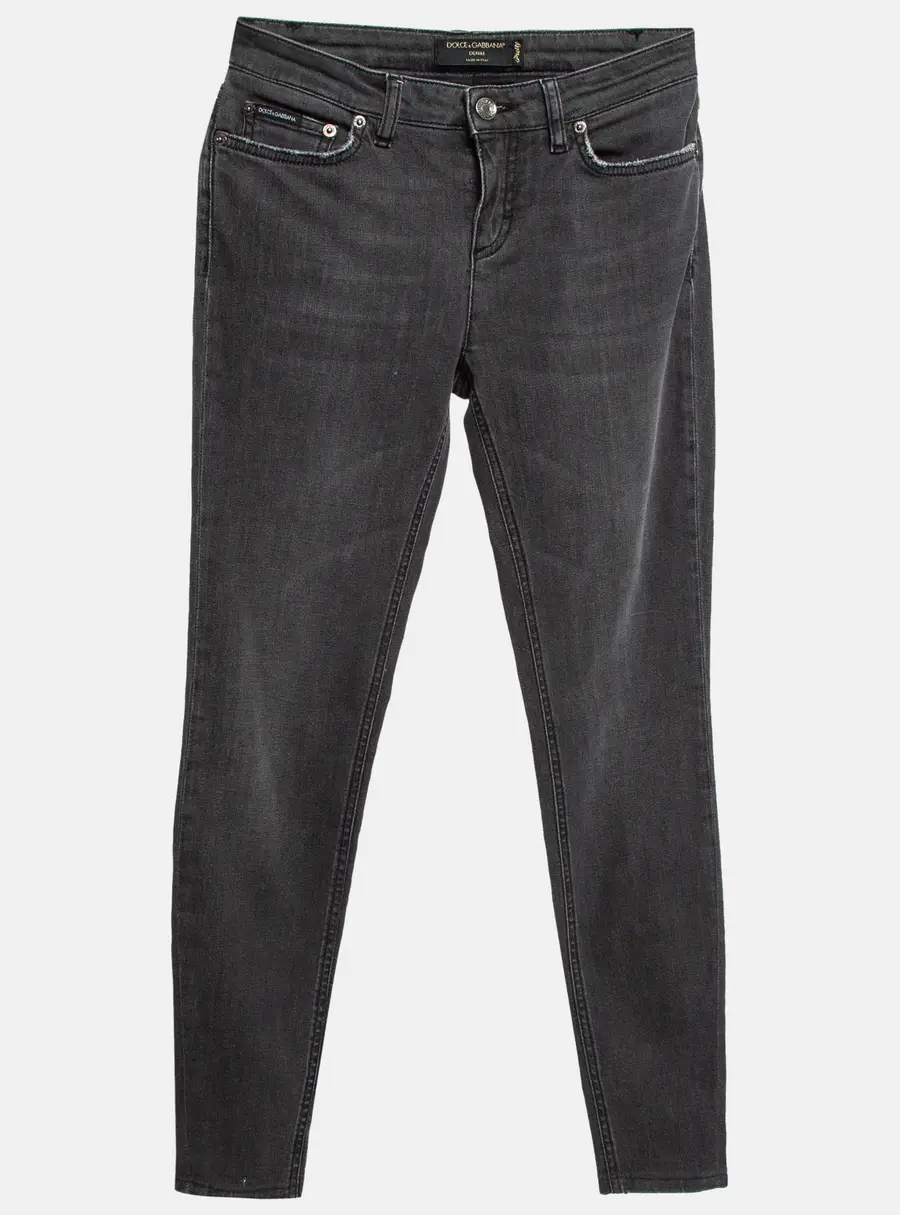 Dolce & Gabbana Grey Distressed Denim Jeans S Waist 26"