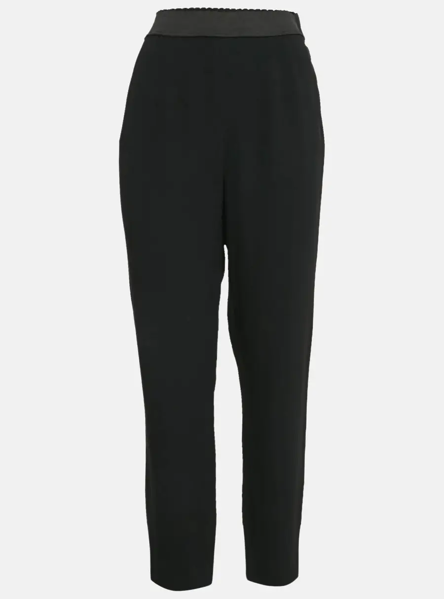 Dolce & Gabbana Black Stretch Crepe Skinny Pants L