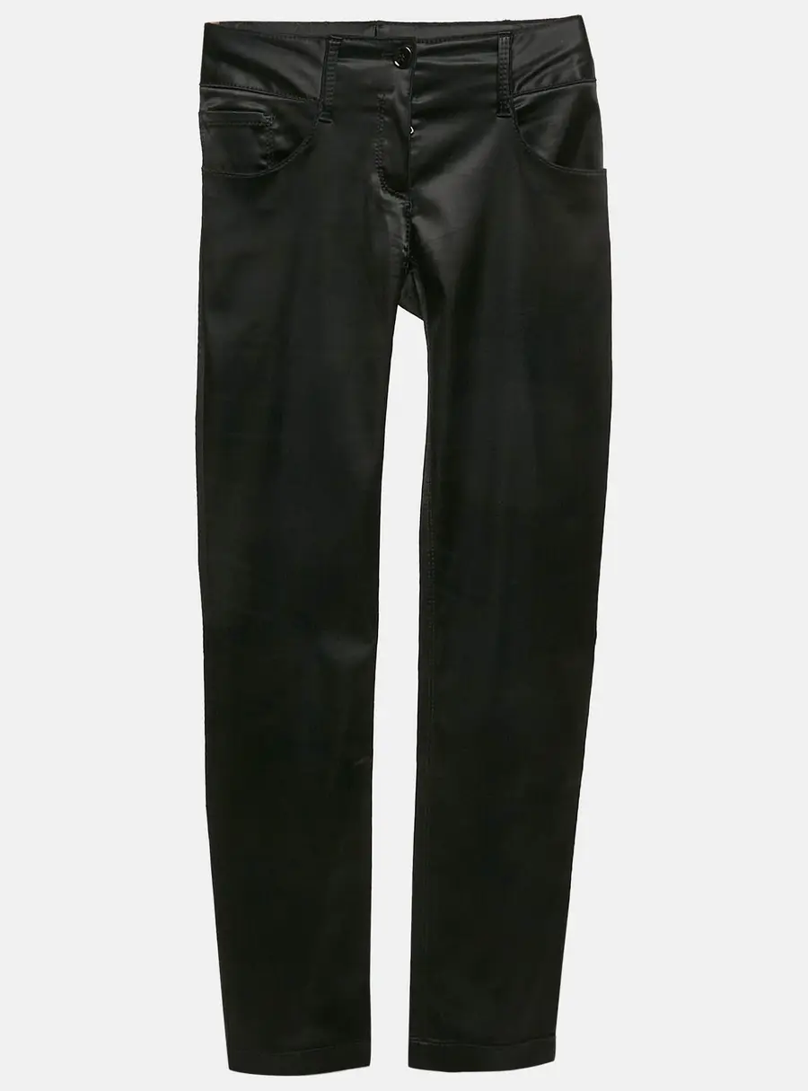 Dolce & Gabbana Black Satin Skinny Formal Trousers XS