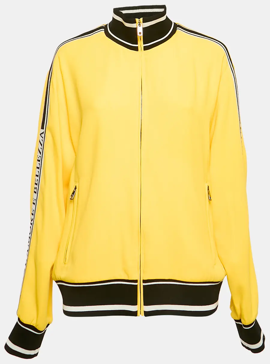 Dolce & Gabbana Yellow Jersey  L'Amore E Bellezza Bomber Jacket L