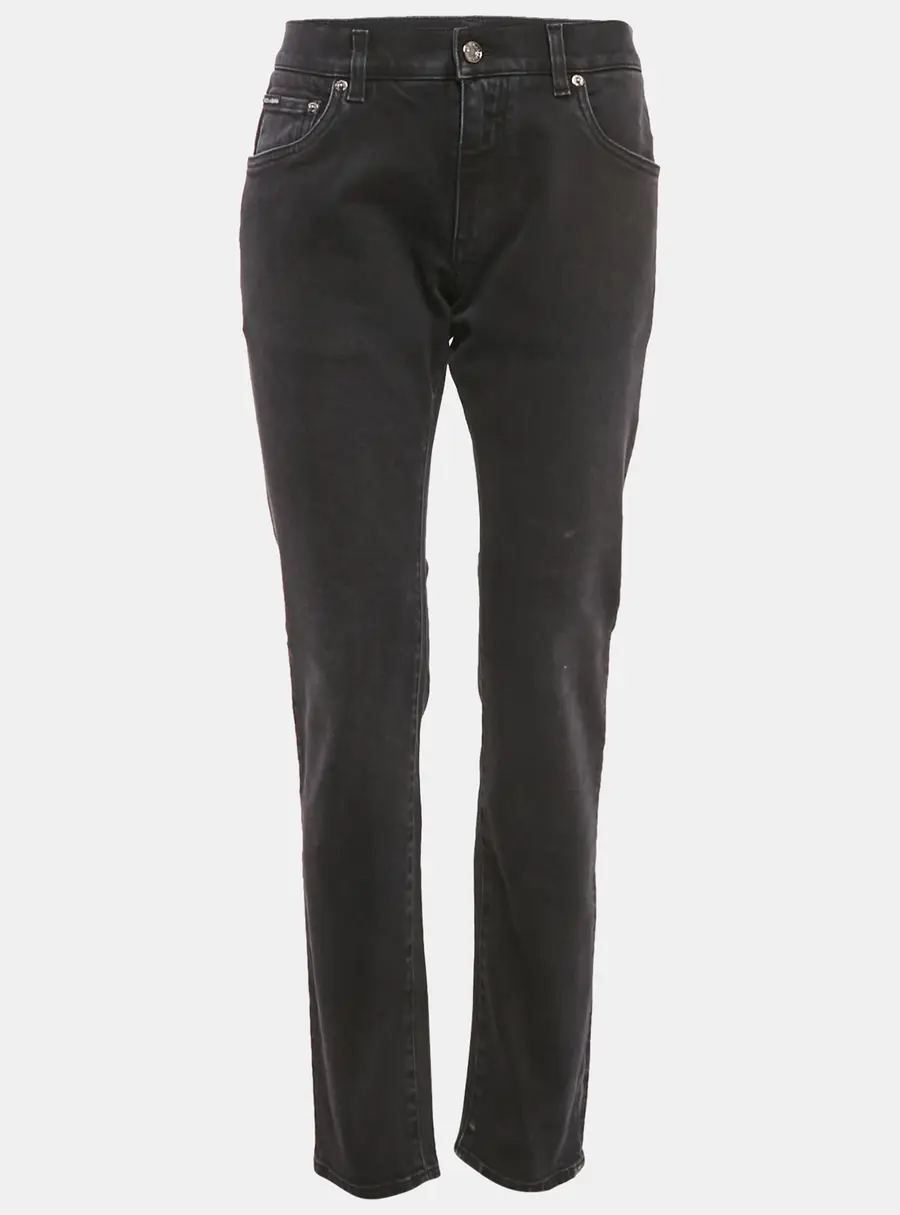 Dolce & Gabbana Black Denim Slim Fit Jeans L Waist 32"