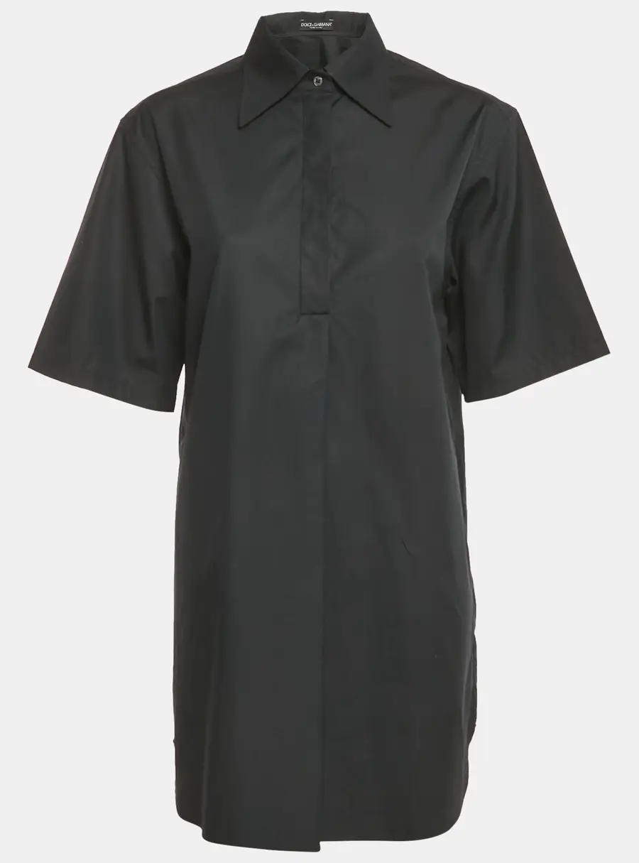Dolce & Gabbana Black Cotton Oversize Tunic S
