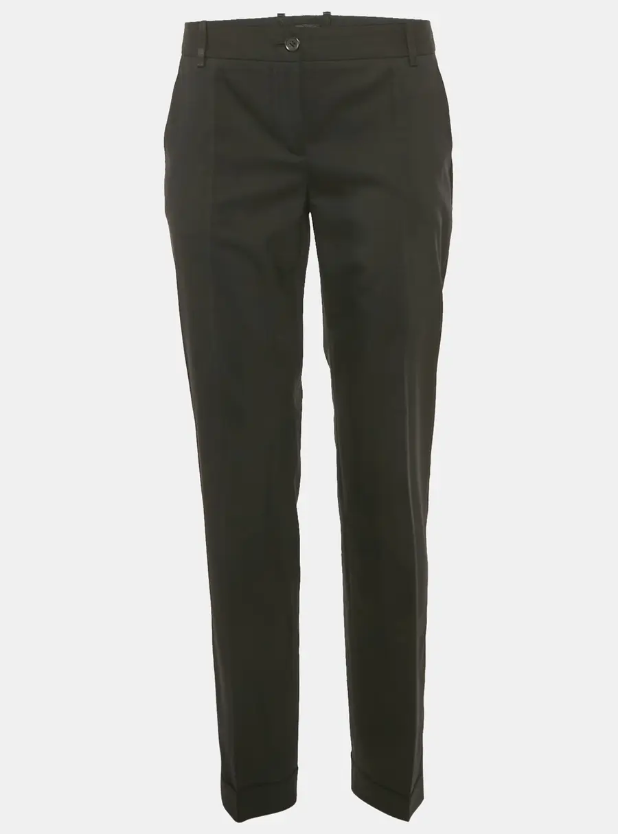 D&G Black Wool Formal Trousers S