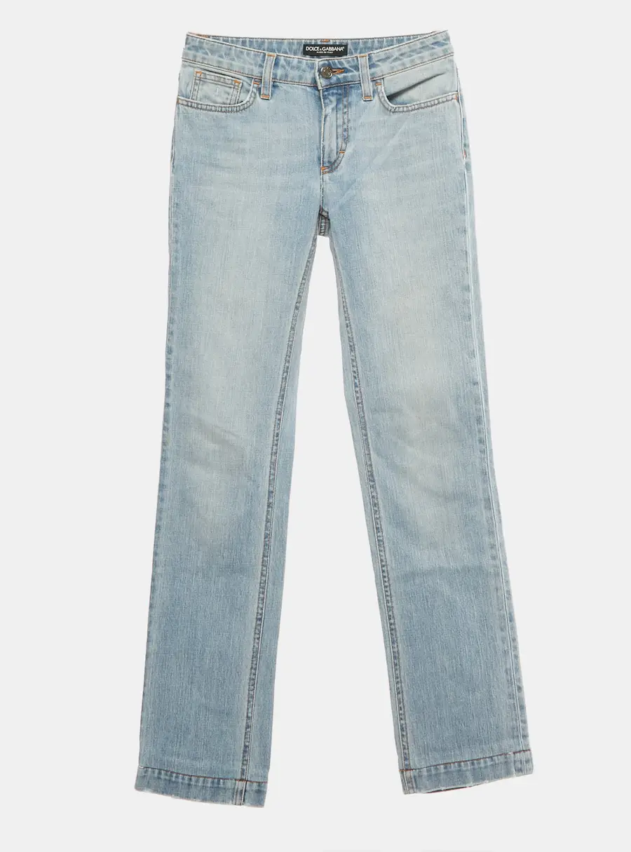 Dolce & Gabbana Blue Faded Slim Fit Jeans XS/Waist 26"