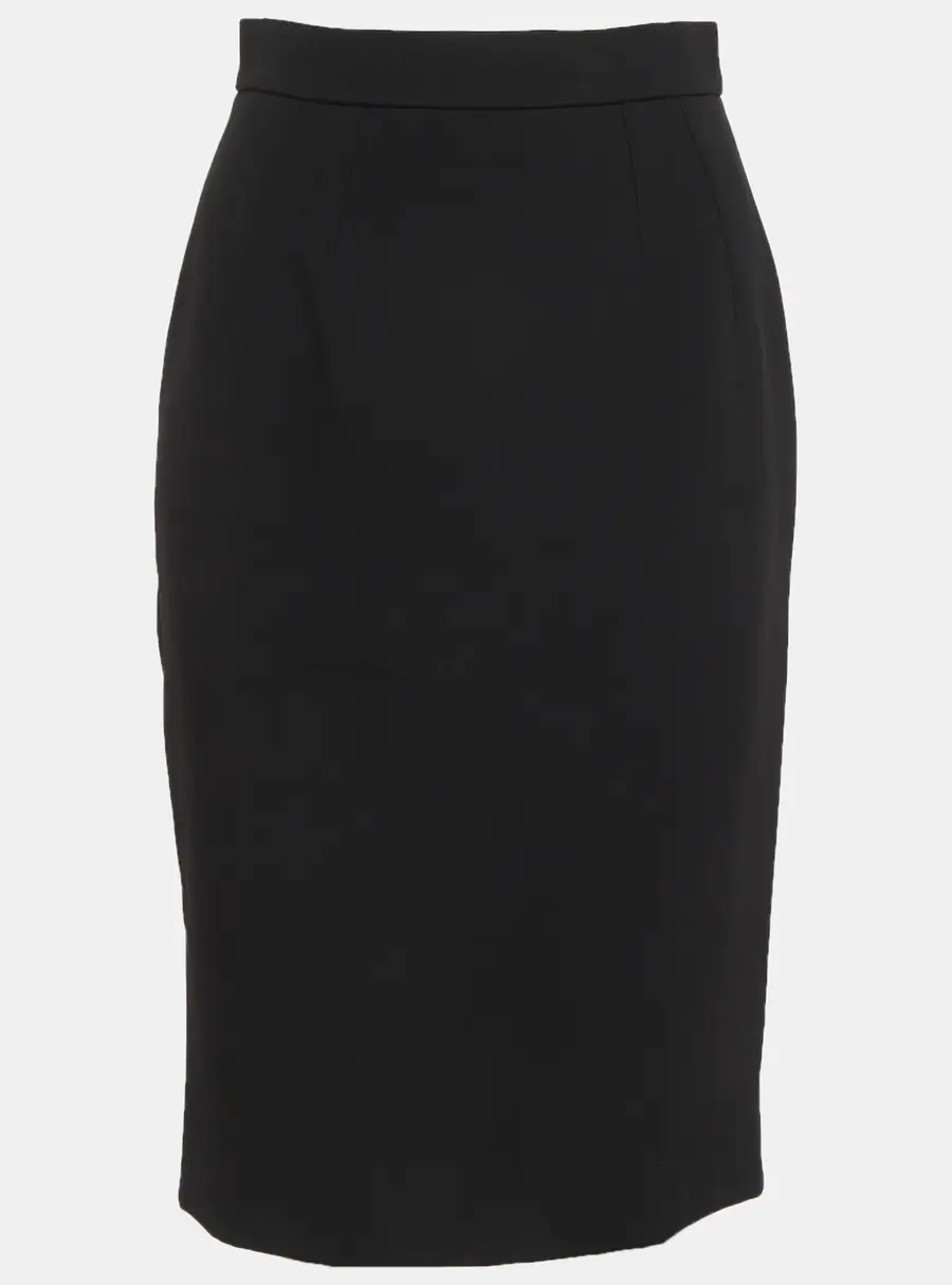 Dolce & Gabbana Black Crepe Pencil Skirt S