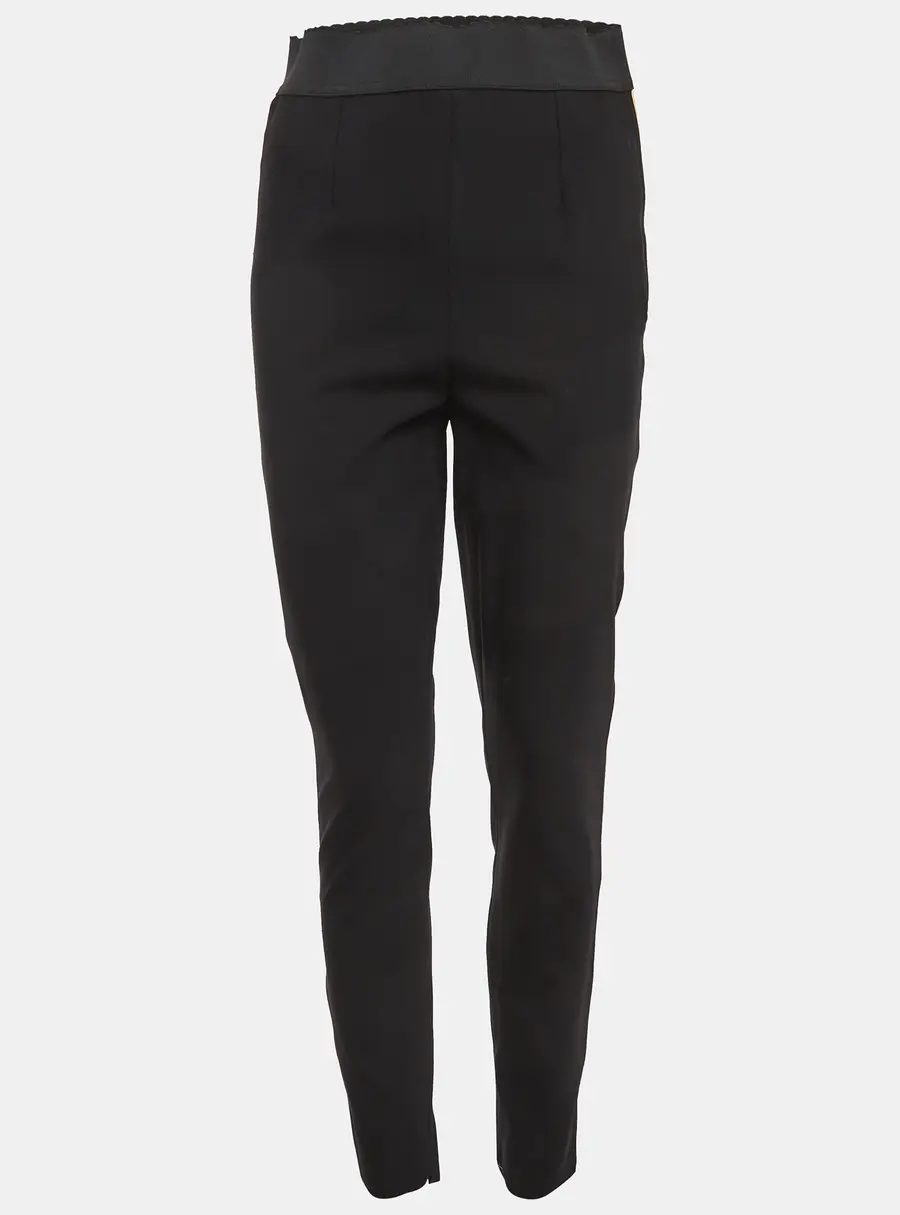 Dolce & Gabbana Black Crepe Skinny Trousers S