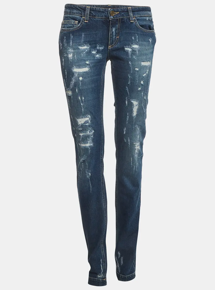 Dolce & Gabbana Blue Denim Distressed Jeans S/Waist 30"