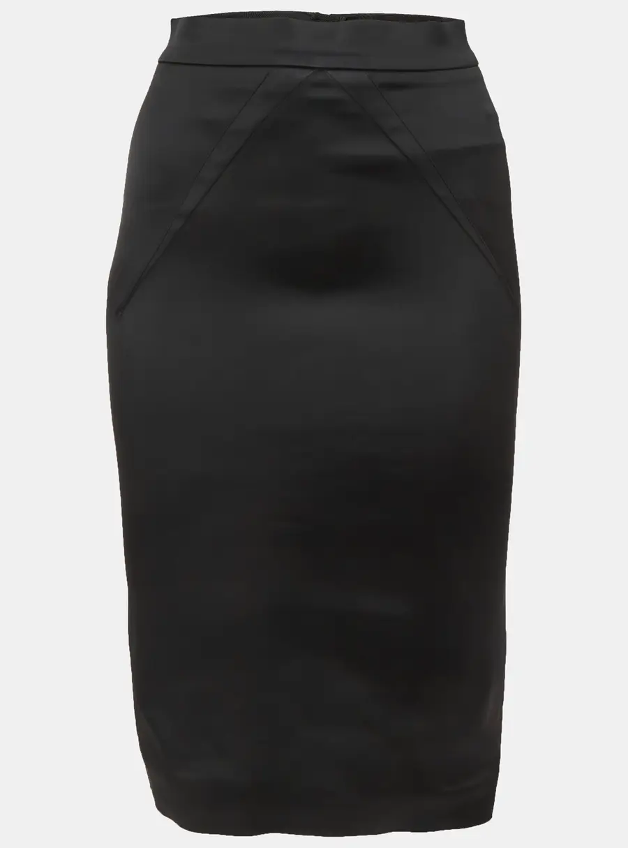 D&G Black Satin Pencil Skirt S