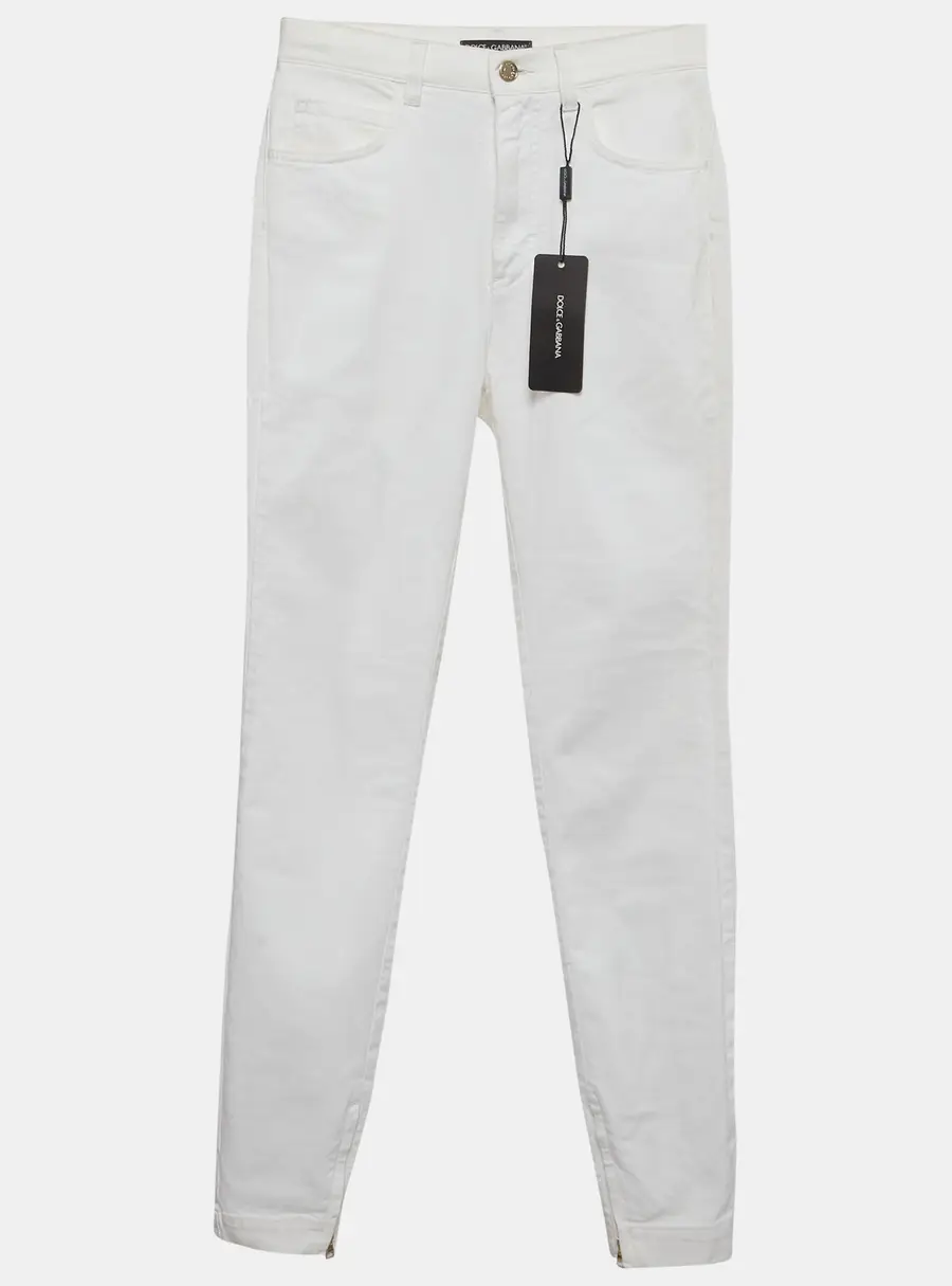Dolce & Gabbana White Denim Fit Jeans S/Waist 26"