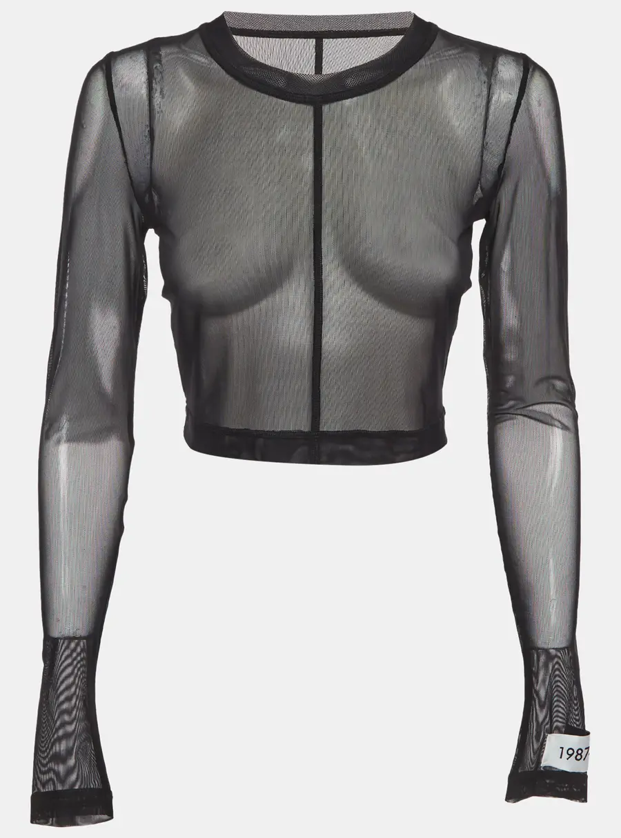 Dolce & Gabbana x Kim Black Mesh Sheer Top S
