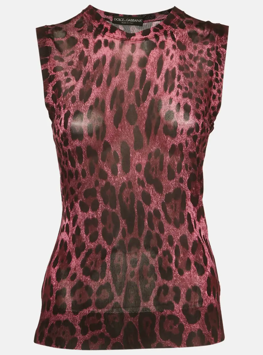 Dolce & Gabbana Magenta Knit Tank Top M