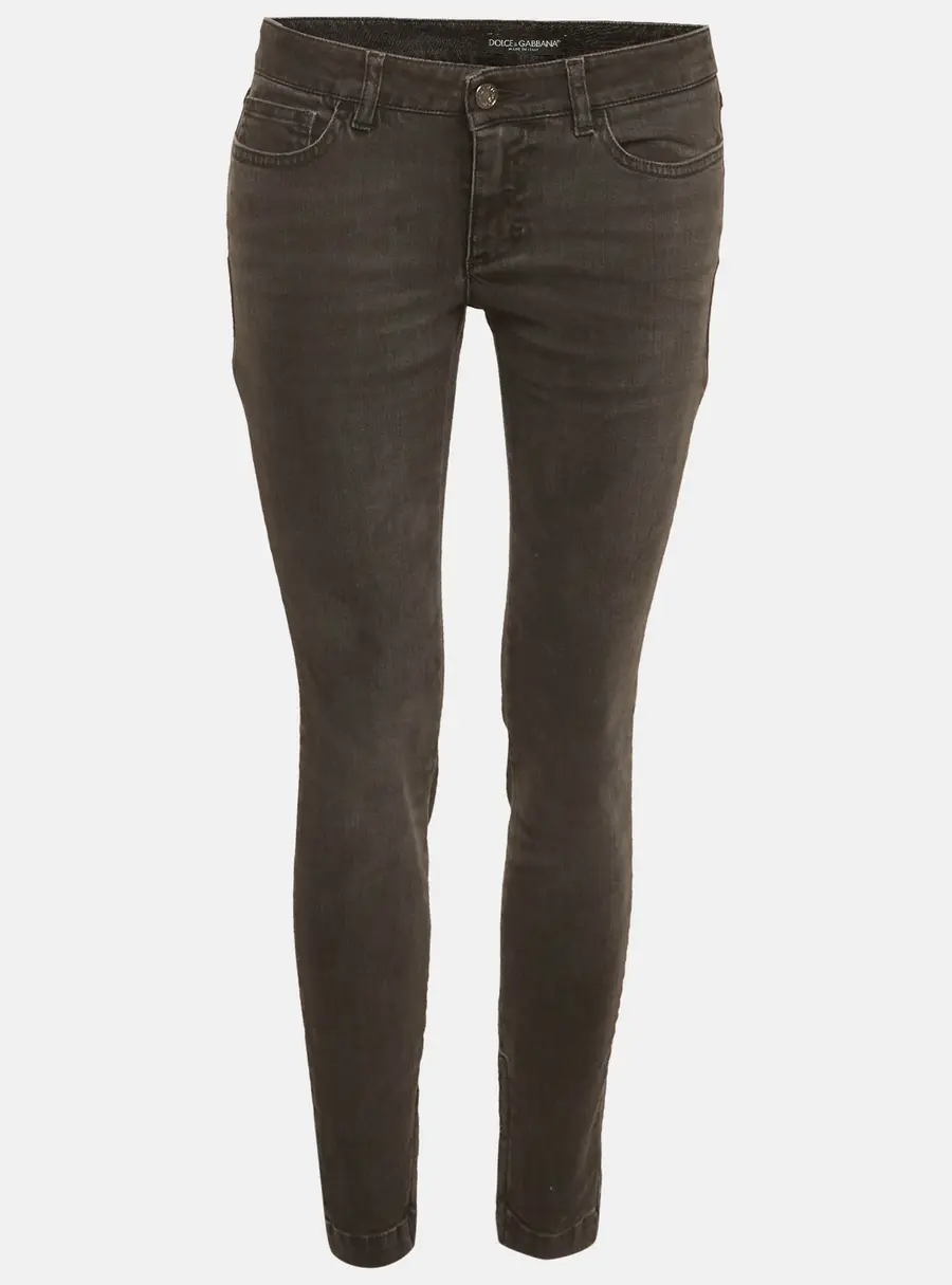 Dolce & Gabbana Black Faded Denim Skinny Jeans S/Waist 29"