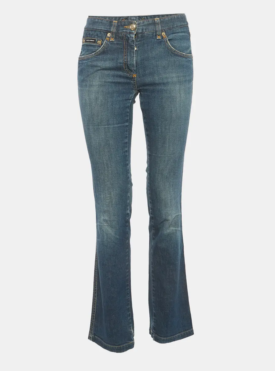 Dolce & Gabbana Blue Faded Denim Slim Fit Jeans S/Waist 28"