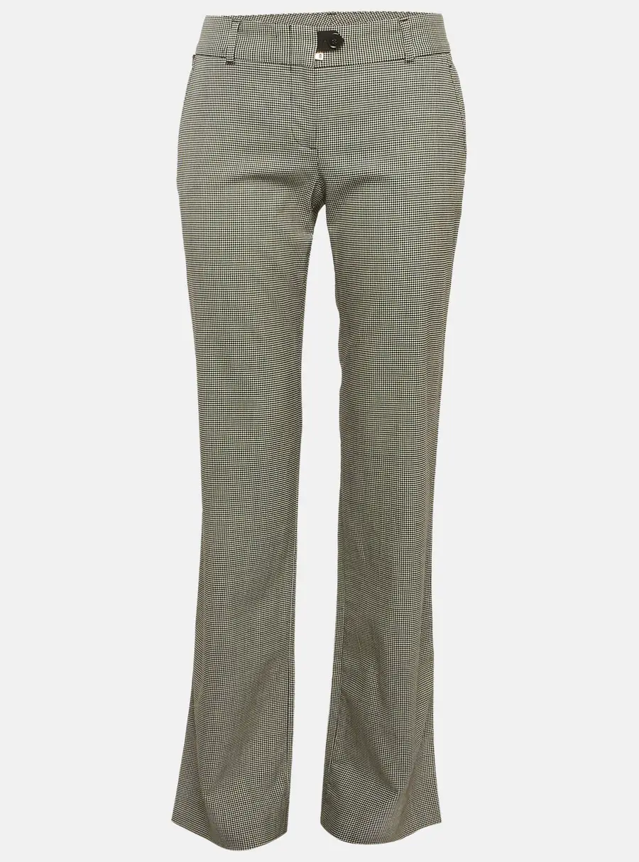 Dolce & Gabbana Black/White Houndstooth Trousers S