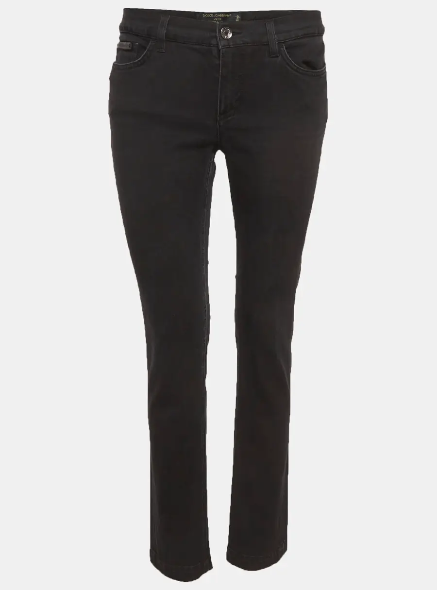 Dolce & Gabbana Black Denim Straight Fit Jeans M/Waist 31"