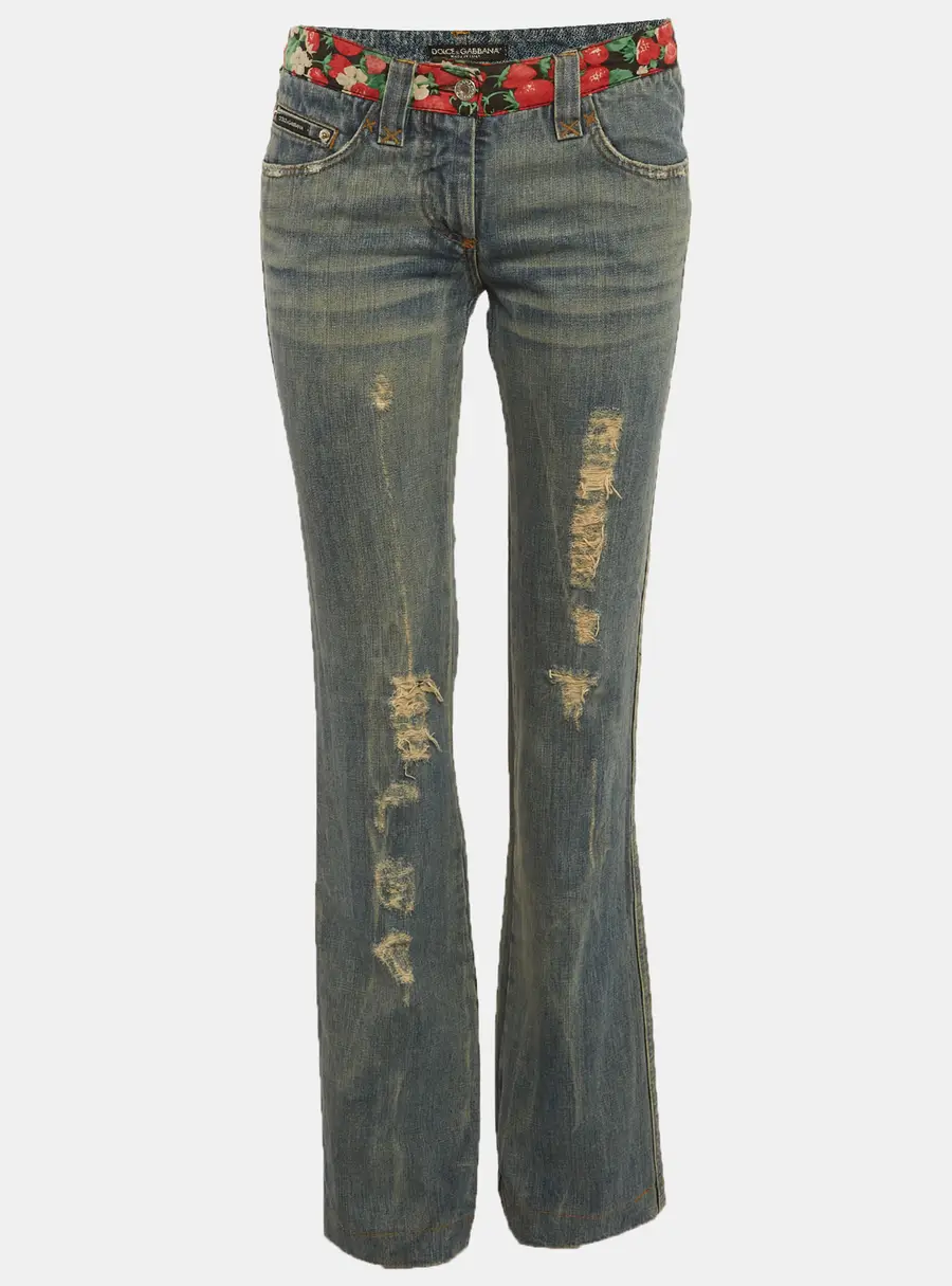 Dolce & Gabbana Blue Denim Bott-Cut Jeans M/Waist 30"